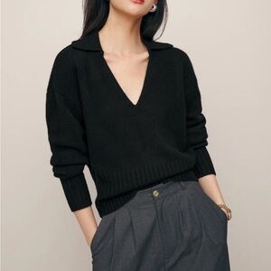 Reformation Beckie Cashmere Collared Sweater